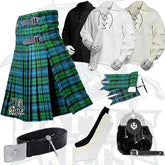 Battle Of Kilts Men’s Tartan Kilt Outfit – 8-Piece Scottish Set with Premium Accessories
